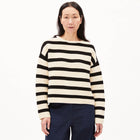 Merinaa Striped Jumper oatmilk-black