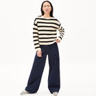 Merinaa Striped Jumper oatmilk-black