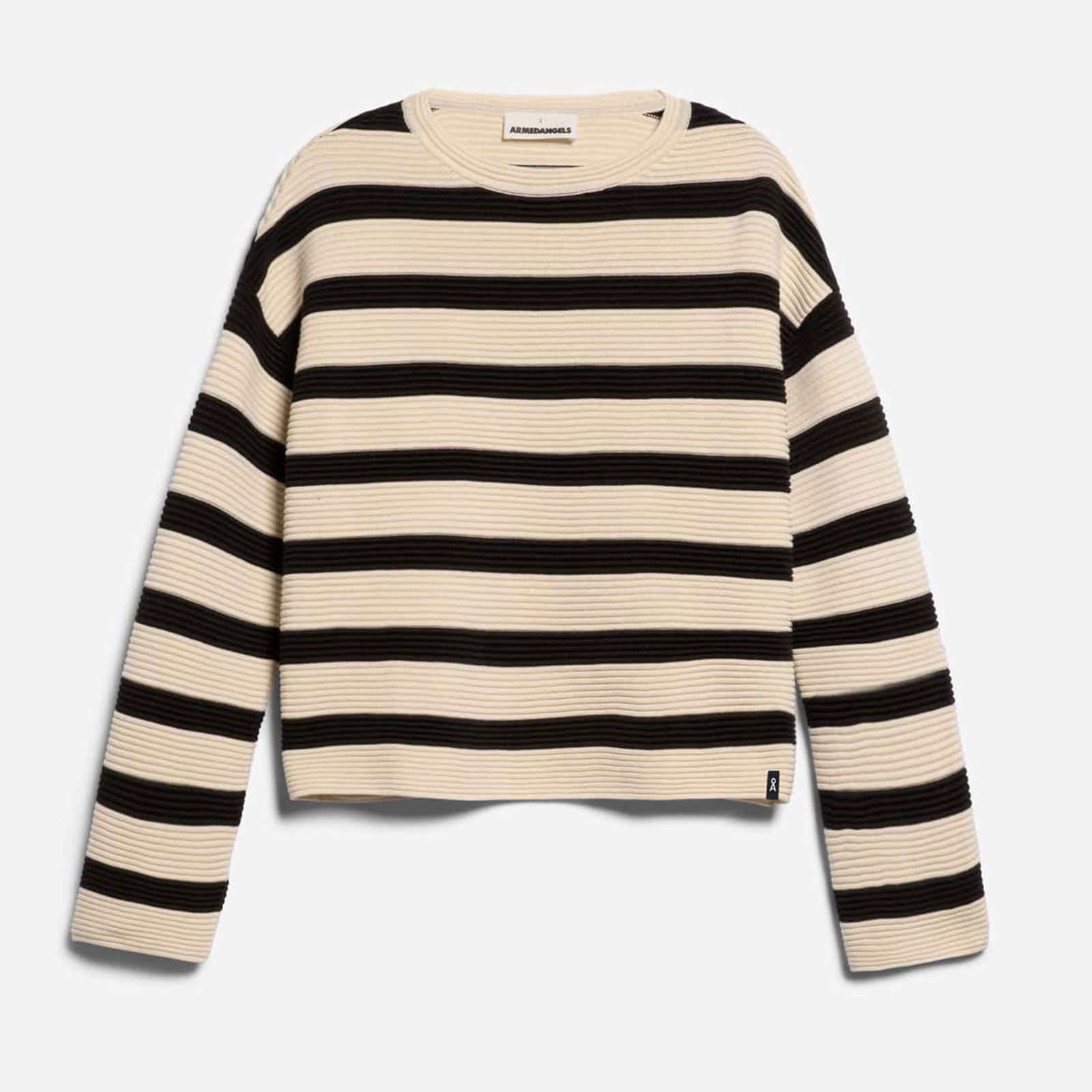 Merinaa Striped Jumper oatmilk-black