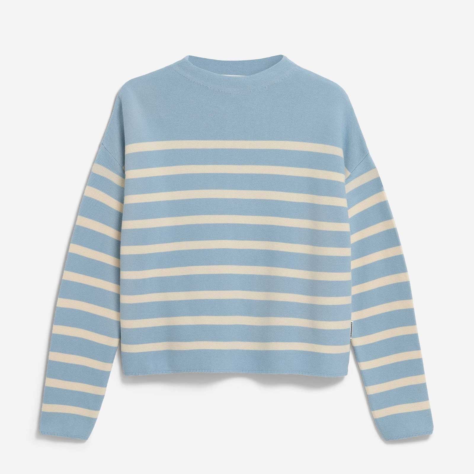 Merinaa Stripes Jumper blue glow/oatmilk