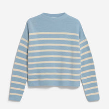 Merinaa Stripes Jumper blue glow/oatmilk