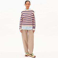 Merinaa Stripes Jumper oatmilk/mars red/dynamo blue