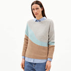 Miyaas Multicolor Pullover light grey melange-icy mist