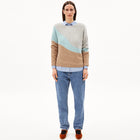 Miyaas Multicolor Pullover light grey melange-icy mist