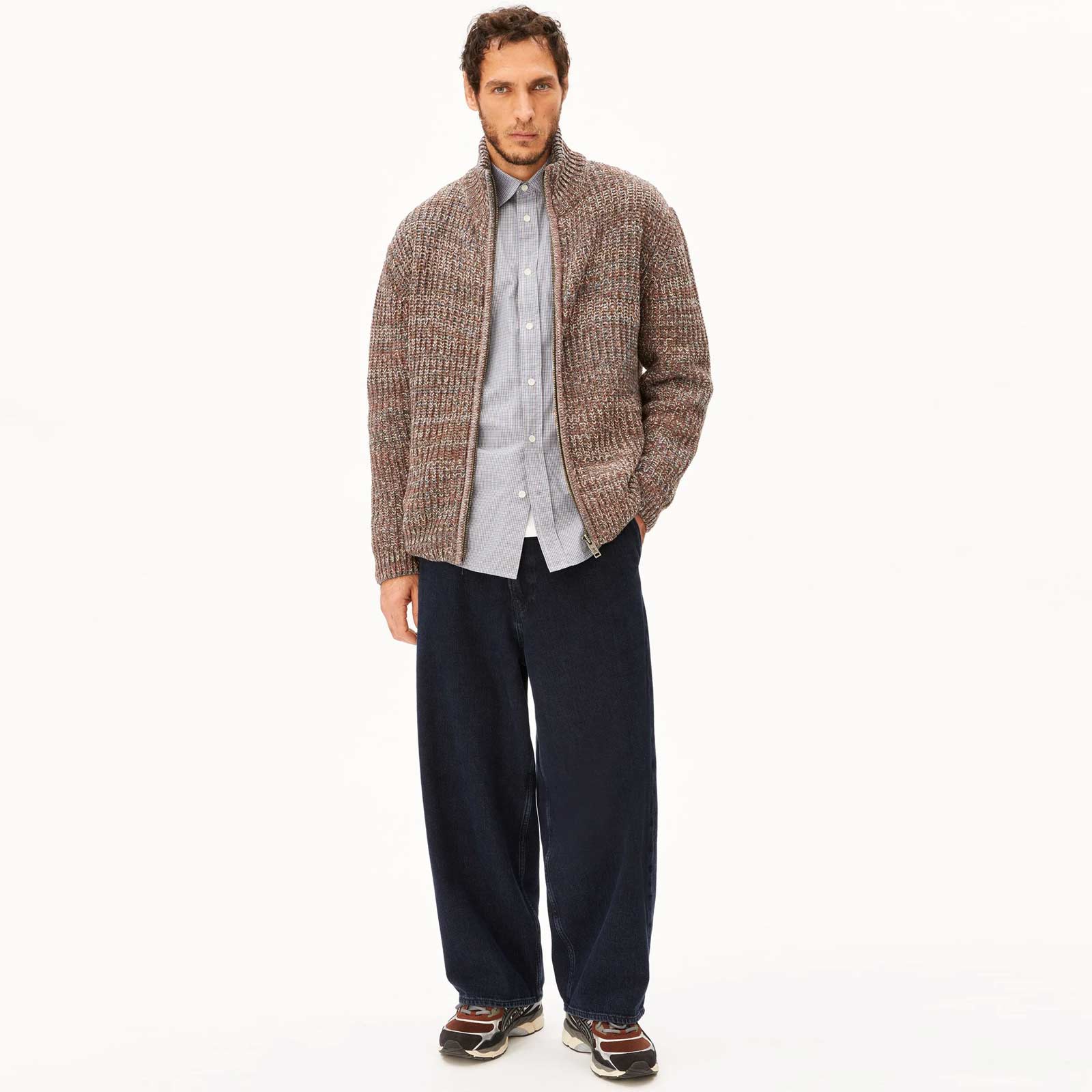 Mouliné Knit Jacket earthshade tweed/dusty moon tweed