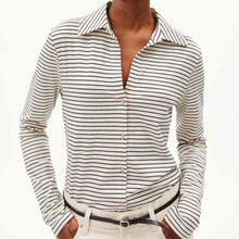 Nalaannia Stripe Blouse oatmilk-black