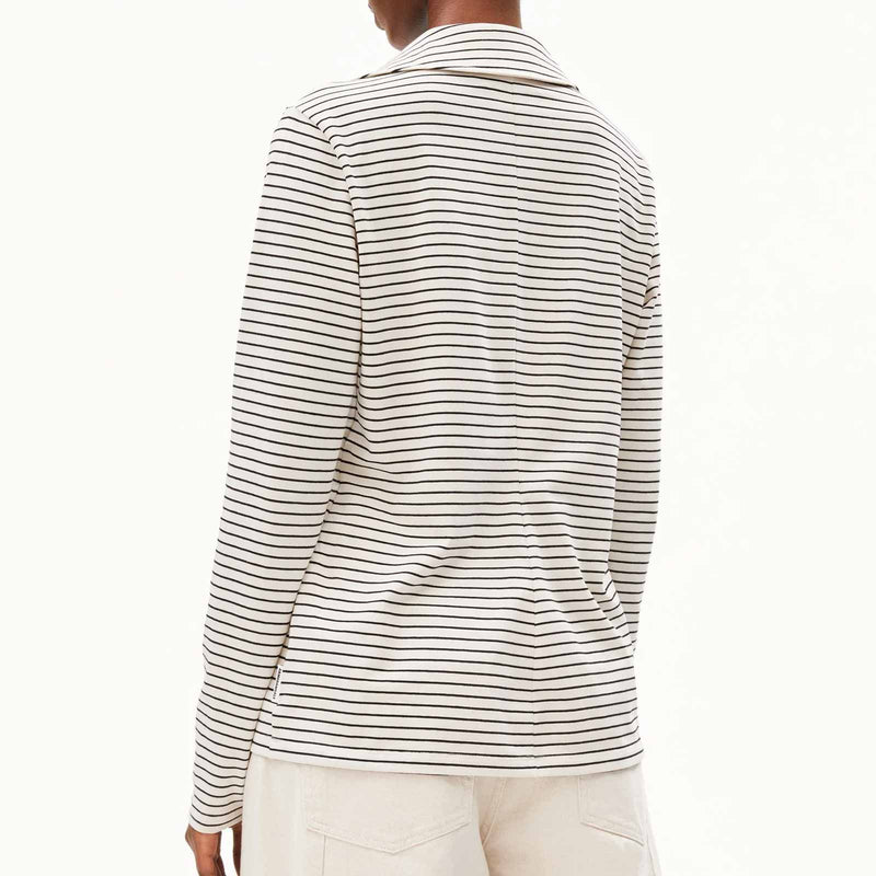 Nalaannia Stripe Blouse oatmilk-black