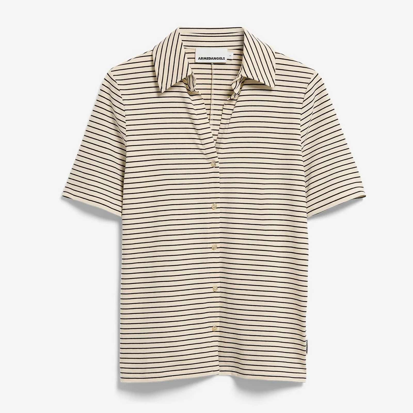 Nalitaa Stripe Blouse oatmilk-black Armedangels