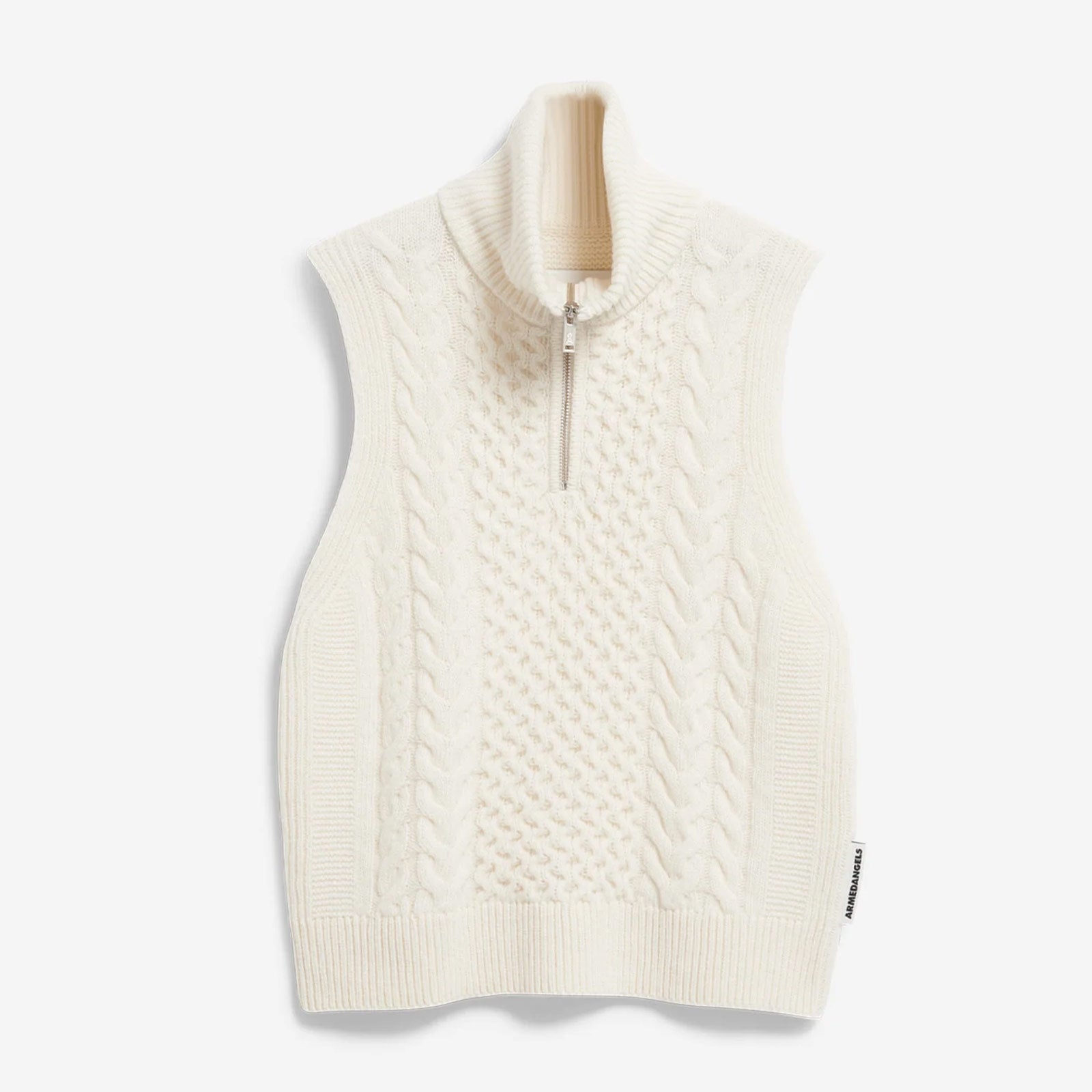 Olaiaas Cable Zip S/S Jumper oatmilk Armedangels