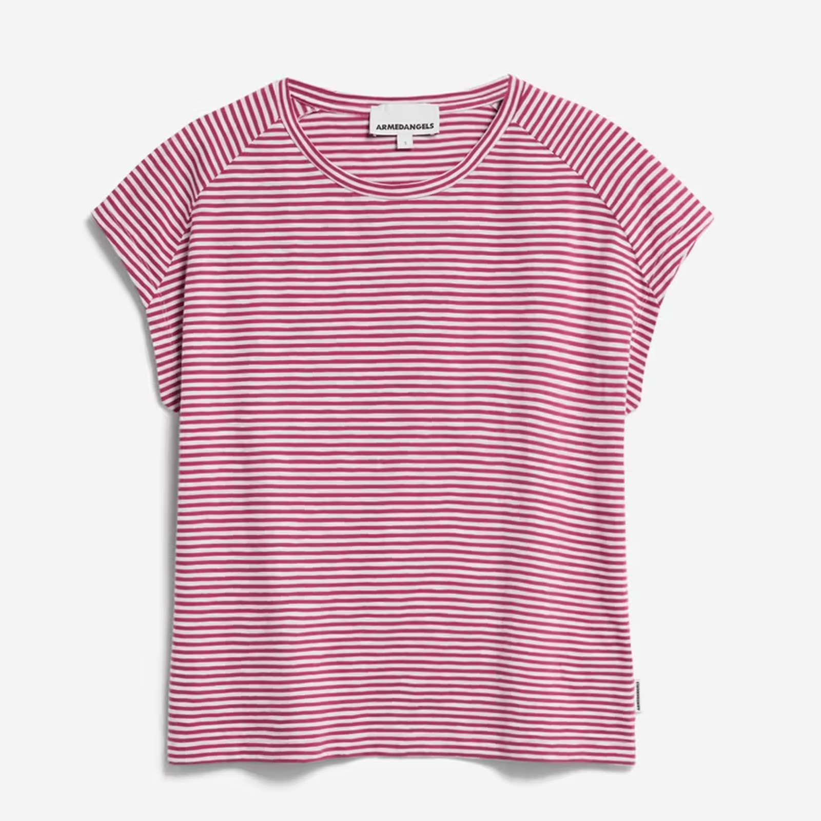 Oneliaa Loveley Stripes Tee crushed berry-oatmilk