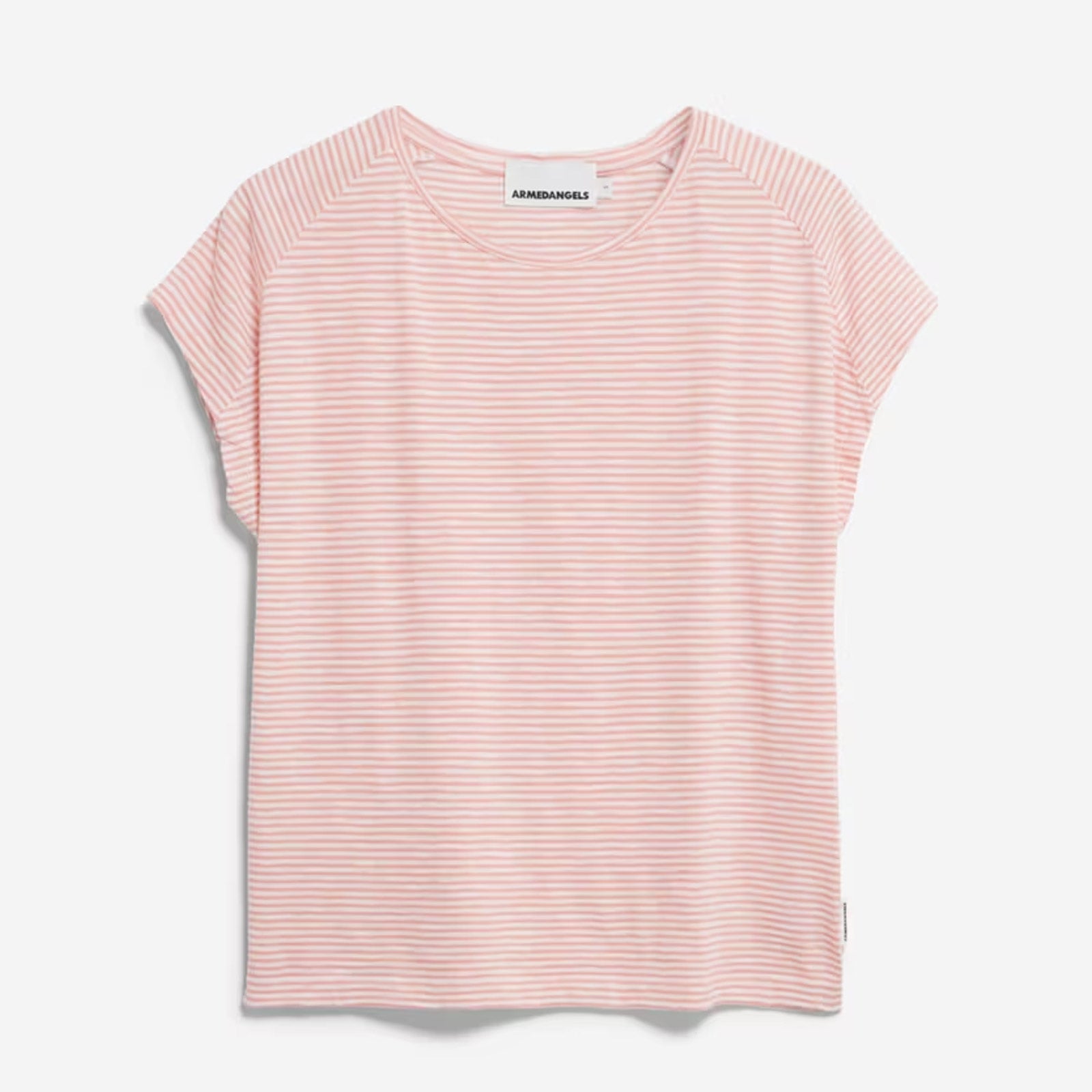 Oneliaa Lovely Stripes Tee oatmilk/deep rosalilly