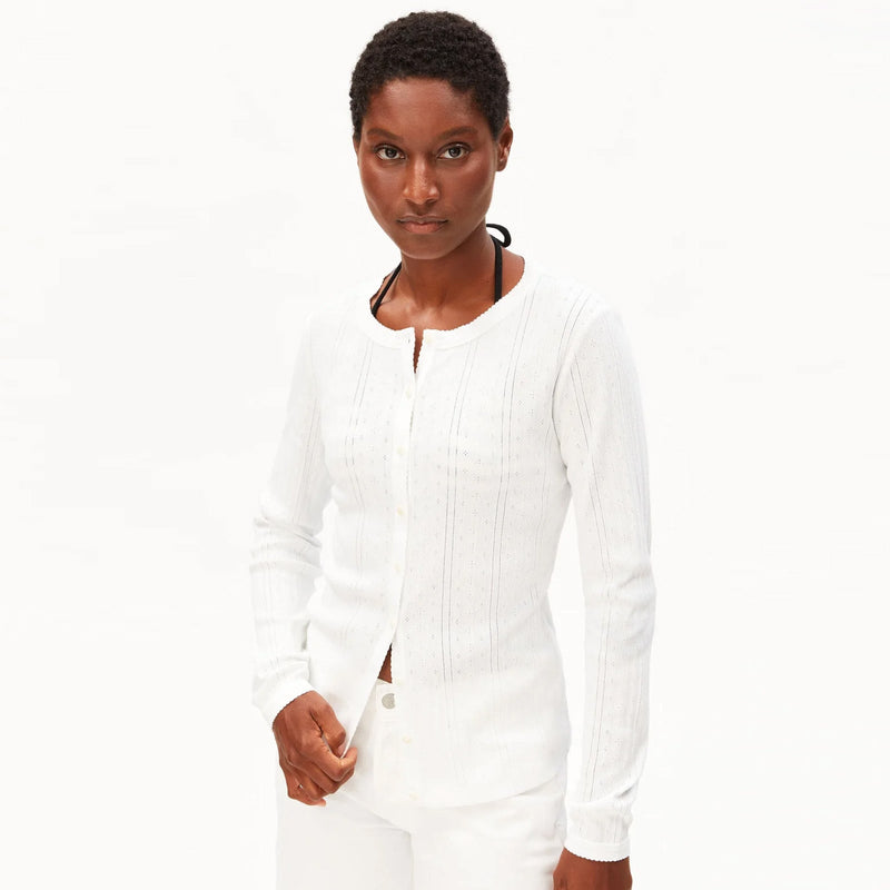 Pointelle Cardigan white Armedangels