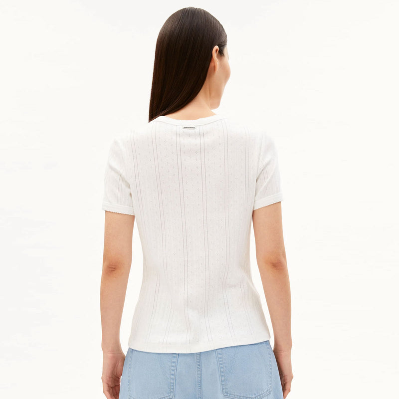 Pointelle T-Shirt white Armedangels