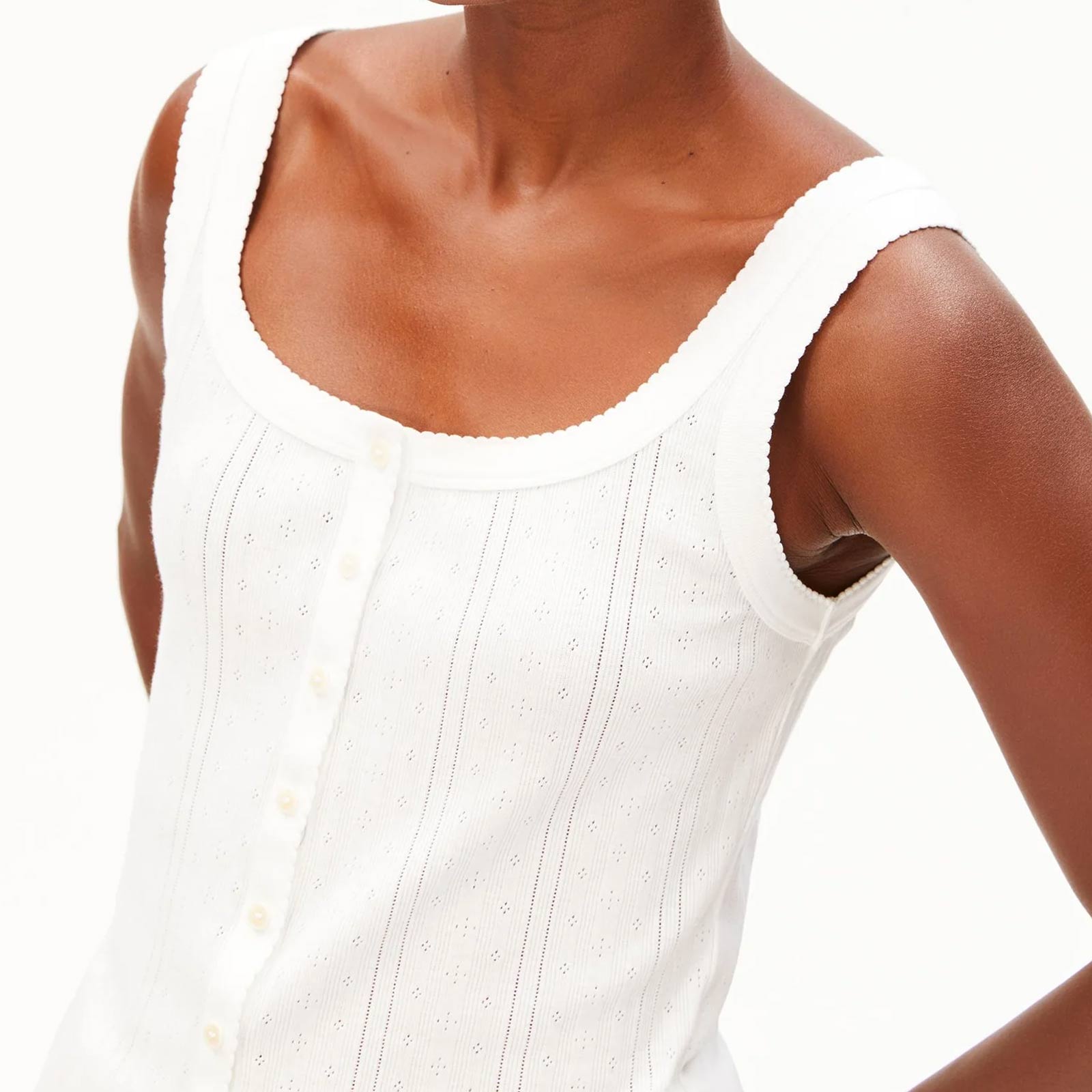 Pointelle Top white Armedangels