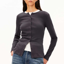 Rib Button Longsleeve dark steel