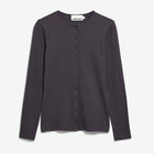 Rib Button Longsleeve dark steel