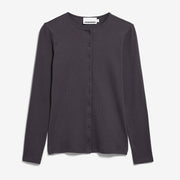 Rib Button Longsleeve dark steel
