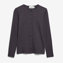 Rib Button Longsleeve dark steel