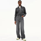 Ronyiaas GMT Dye Half Zip Jumper black Armedangels