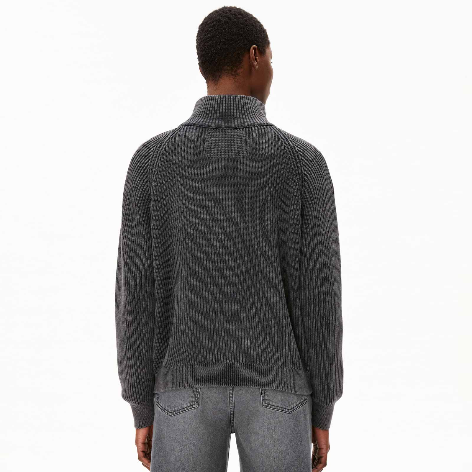 Ronyiaas GMT Dye Half Zip Jumper black Armedangels