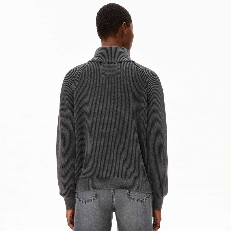 Ronyiaas GMT Dye Half Zip Jumper black Armedangels