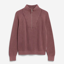 Ronyiaas GMT Dye Half Zip Jumper dark berry Armedangels
