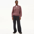 Ronyiaas GMT Dye Half Zip Jumper dark berry Armedangels