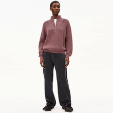 Ronyiaas GMT Dye Half Zip Jumper dark berry Armedangels