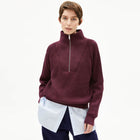 Ronyiaas GMT Dye Half Zip Jumper dark cranberry Armedangels
