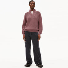Ronyiaas GMT Dye Half Zip Jumper dark cranberry Armedangels
