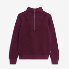 Ronyiaas GMT Dye Half Zip Jumper dark cranberry Armedangels