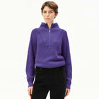 Ronyiaas GMT Dye Half Zip Jumper indigo lilac Armedangels