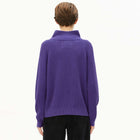 Ronyiaas GMT Dye Half Zip Jumper indigo lilac Armedangels