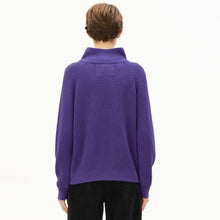 Ronyiaas GMT Dye Half Zip Jumper indigo lilac Armedangels