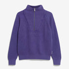 Ronyiaas GMT Dye Half Zip Jumper indigo lilac Armedangels