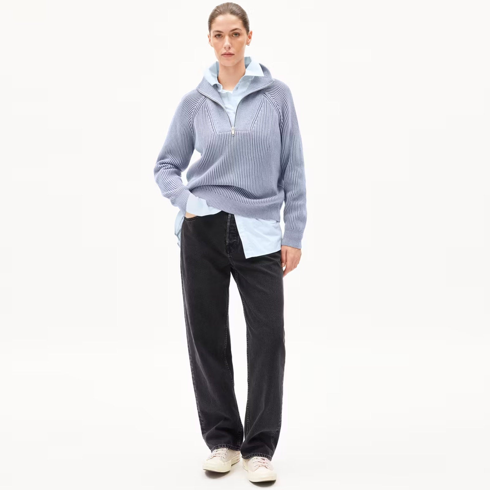 Ronyiaas Vanise Half Zip Jumper misty morning