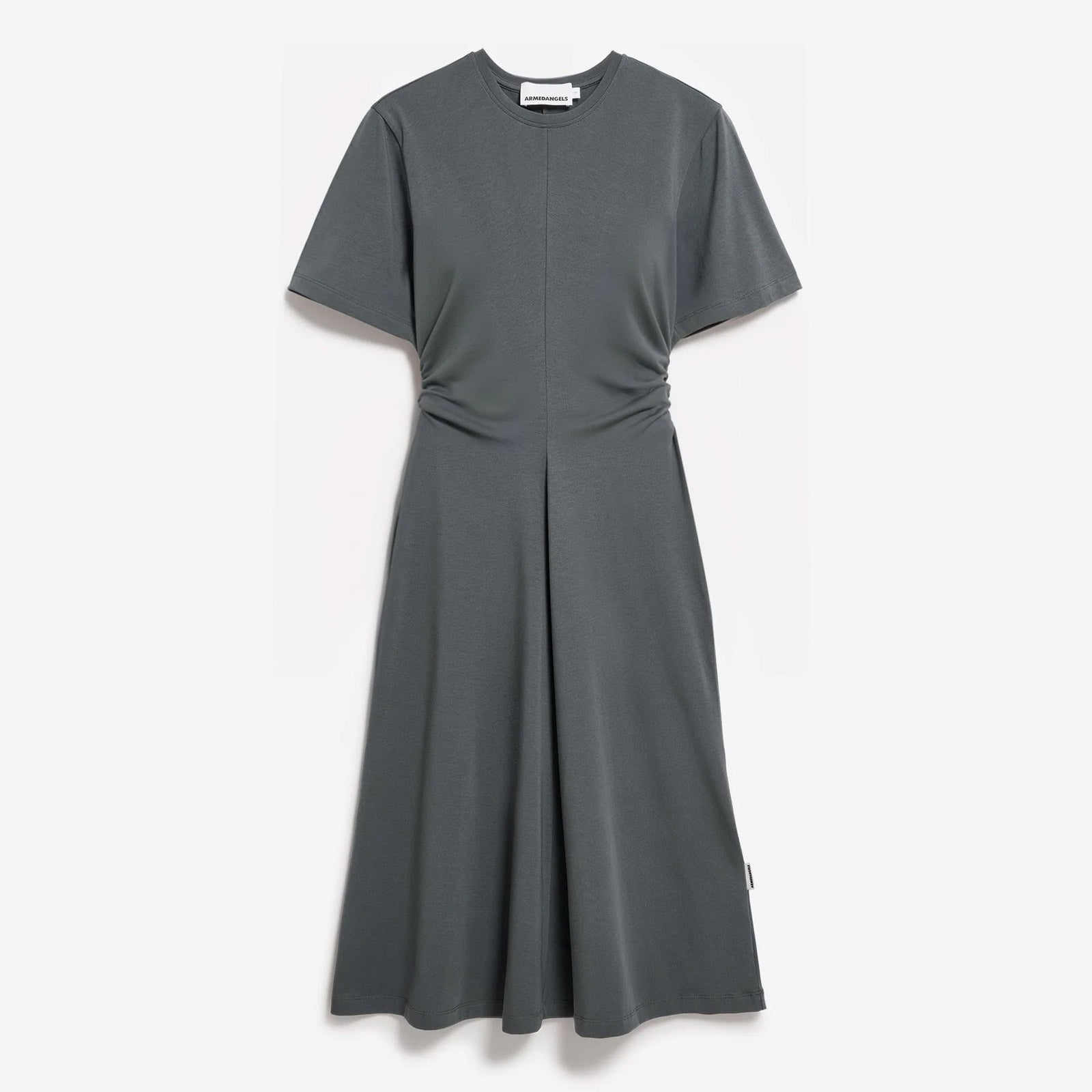 Short Sleeve Jersey Midi Dress space steel