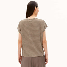 Slub Jersey Stripe T-Shirt sand stone/dried palm Armedangels