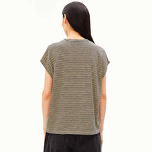 Slub Jersey Stripe T-Shirt tinted navy/golden hay