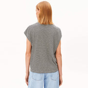 Slub Jersey Stripe Tee black/oatmilk