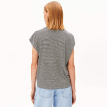 Slub Jersey Stripe Tee black/oatmilk