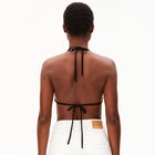 Stripe Bikini Knit Top undyed black Armedangels