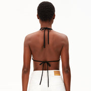 Stripe Bikini Knit Top undyed black Armedangels
