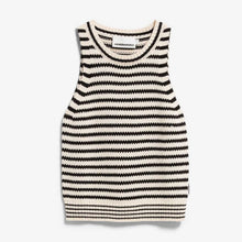 Stripe Knit Top undyed black Armedangels