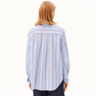 Stripe Loose Shirt Blouse morning sky/mars red Armedangels