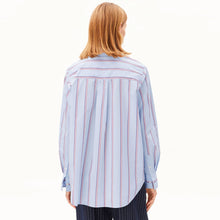Stripe Loose Shirt Blouse morning sky/mars red Armedangels