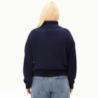 Troyer Vanisé Rib Knit Sweater tinted navy