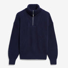 Troyer Vanisé Rib Knit Sweater tinted navy