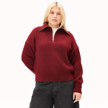 Troyer Vanisé Rib Knit Sweater velvet red