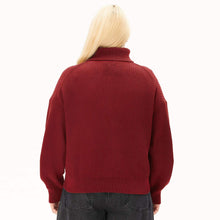 Troyer Vanisé Rib Knit Sweater velvet red